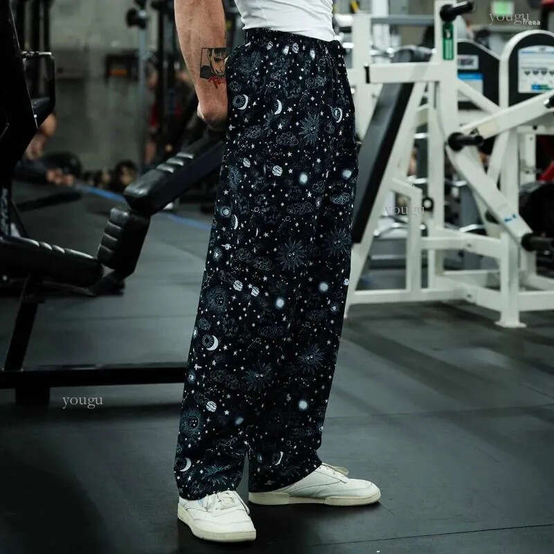 Men's Pants Sweatpants For Men Wide Leg Baggy Items In Young La Trousers Korean Style Vintage Plain Track Male Sweat