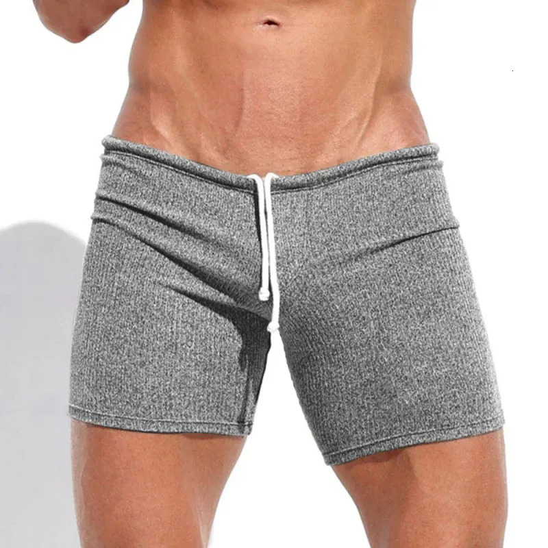 Sexy Lace-up Mens Shorts Mens Summer Casual Shorts Holiday Solid Color Three-quarter Pants Fitness Sweatpants Male Shorts Y2k 250103
