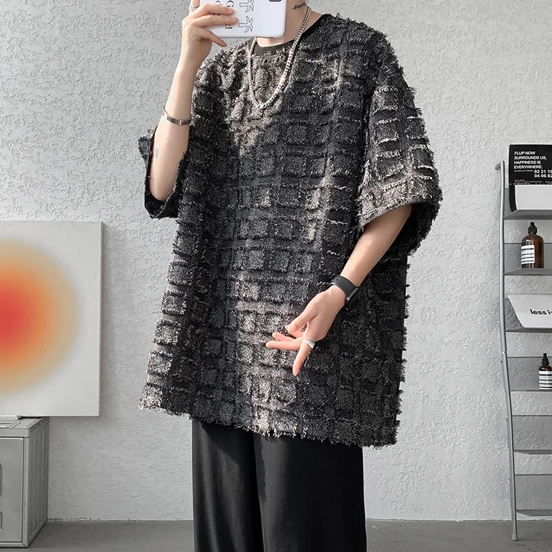 2024 Men Half Sleeved Summer Korean T-Shirt High Quality Loose Basic Shirt Casual Top Tees Tshirts Heiveywweight Shirts 250103