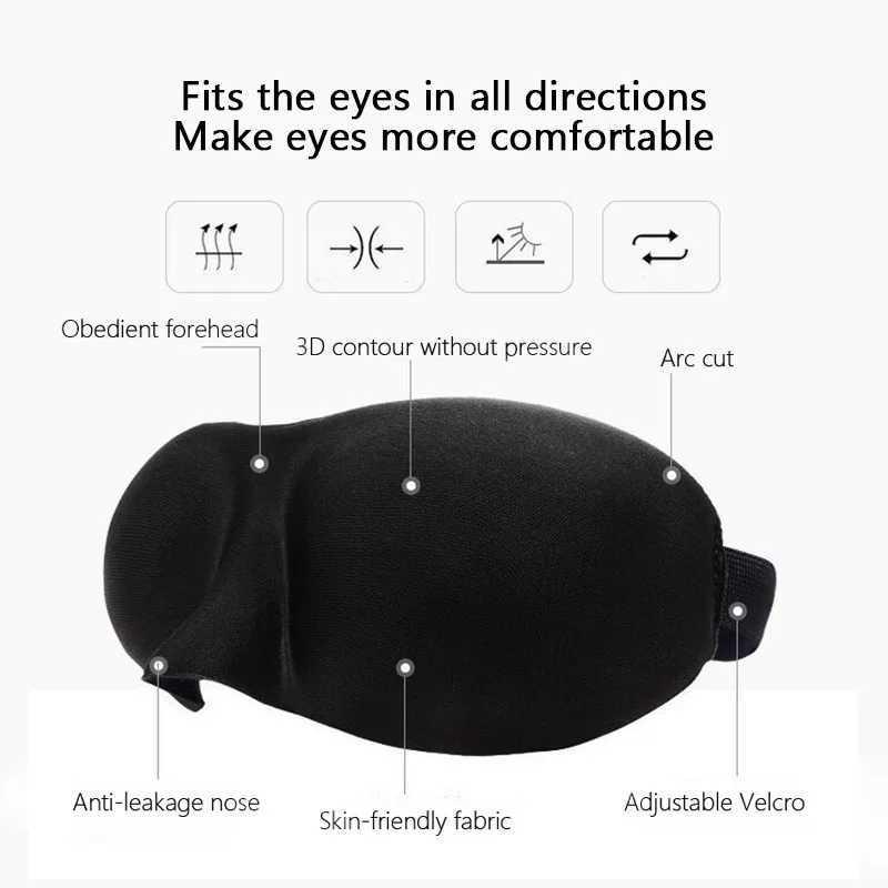 3D Sleeping Mask Natural Eye Patches Eyeshade Cover Shade Travel Nap Relax Blindfold Soft Block Out light Sleeping Aid Eye MasksXJ250103