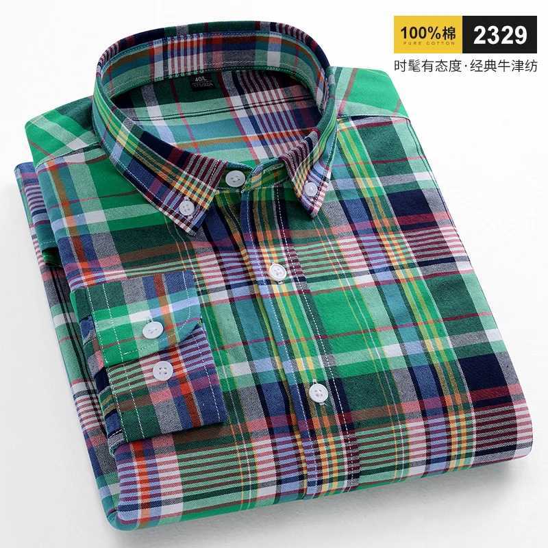Fashionable 100% pure cotton long sleeved mens shirt suitable for casual plain weave shirts soft plain weave designer clothing W250103