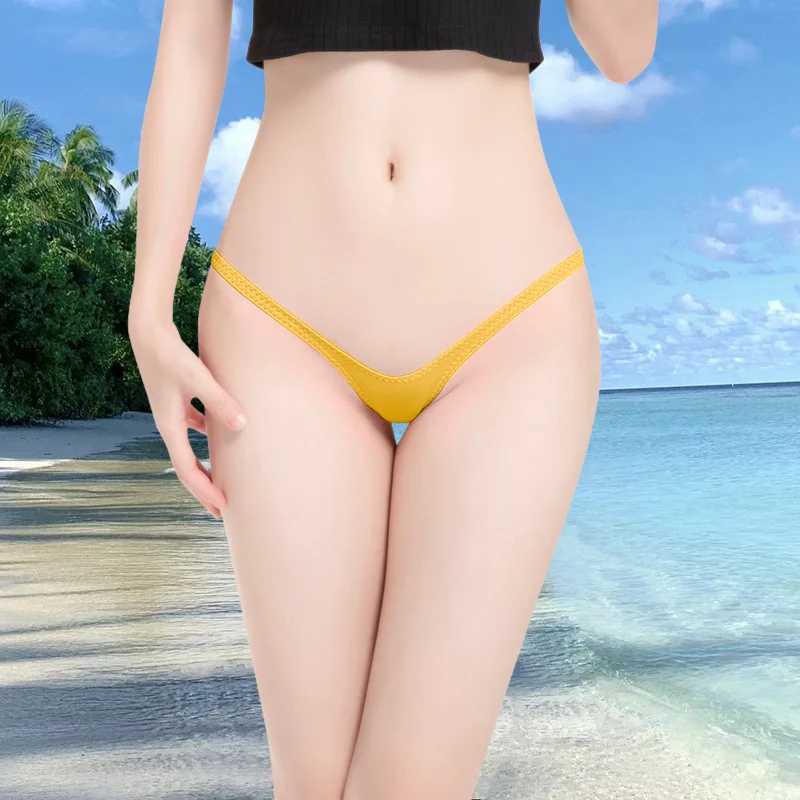 Womens new deep V-shaped thong mini underwear bikini breathable thread sexy hot low waisted thong womens underwear W250103