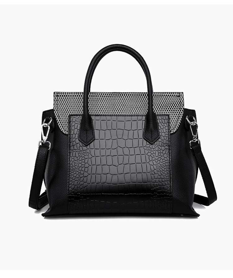 Women's Bags Women's handbag new fashionable and simple tote bag, large capacity crocodile pattern bag for women
