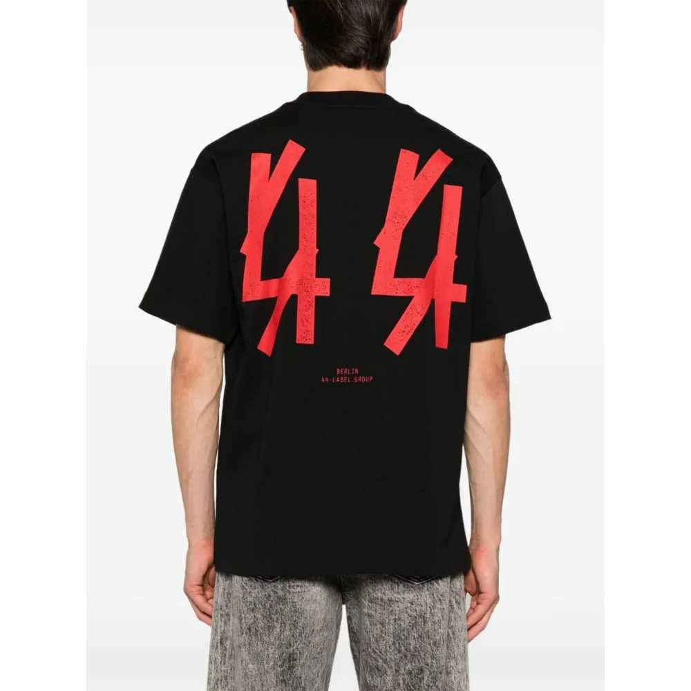 2024 44 LABEL GROUP Cotton T-shirt Mens Womens Hip Hop Letter Printed TShirt Quality Designer Brand Tee Tops StreetwearXJ240102