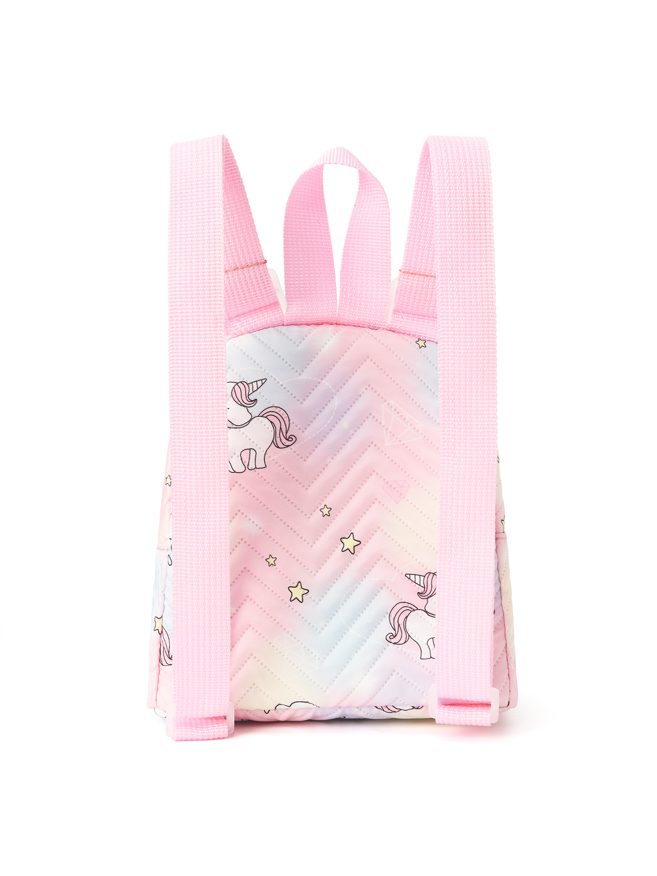 1 Pc Cute Cartoon Unicorn Dia Print Kids Backpack Handbag For Girls, Students, Outdoor Travel, School, Holiday Gifts