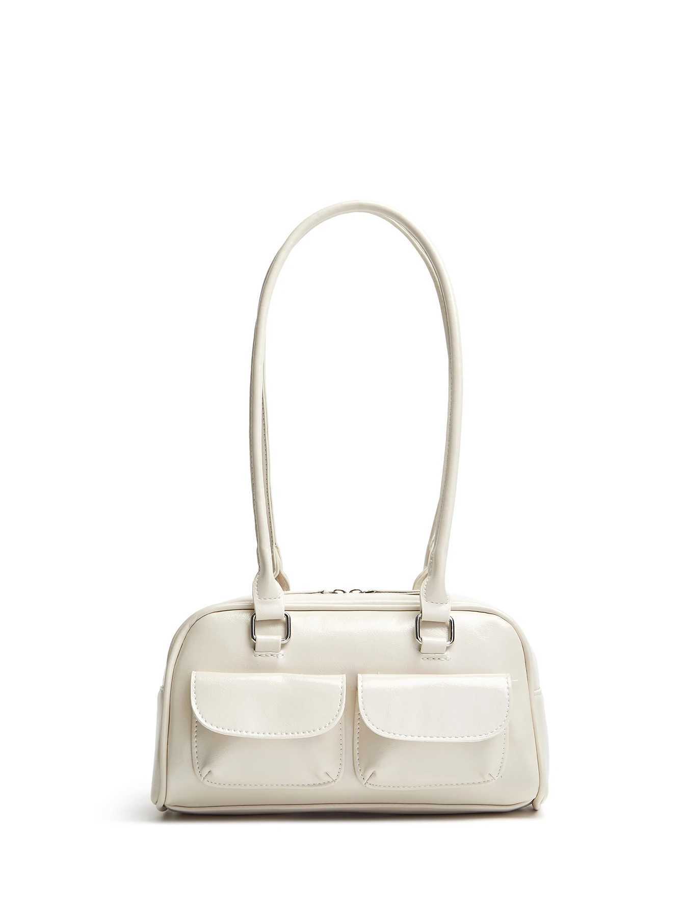 Lux Trendy Street Standoil Korean designer bowling box handbag for Wenboste handbag Pu leather bag Fem accessories Y240102