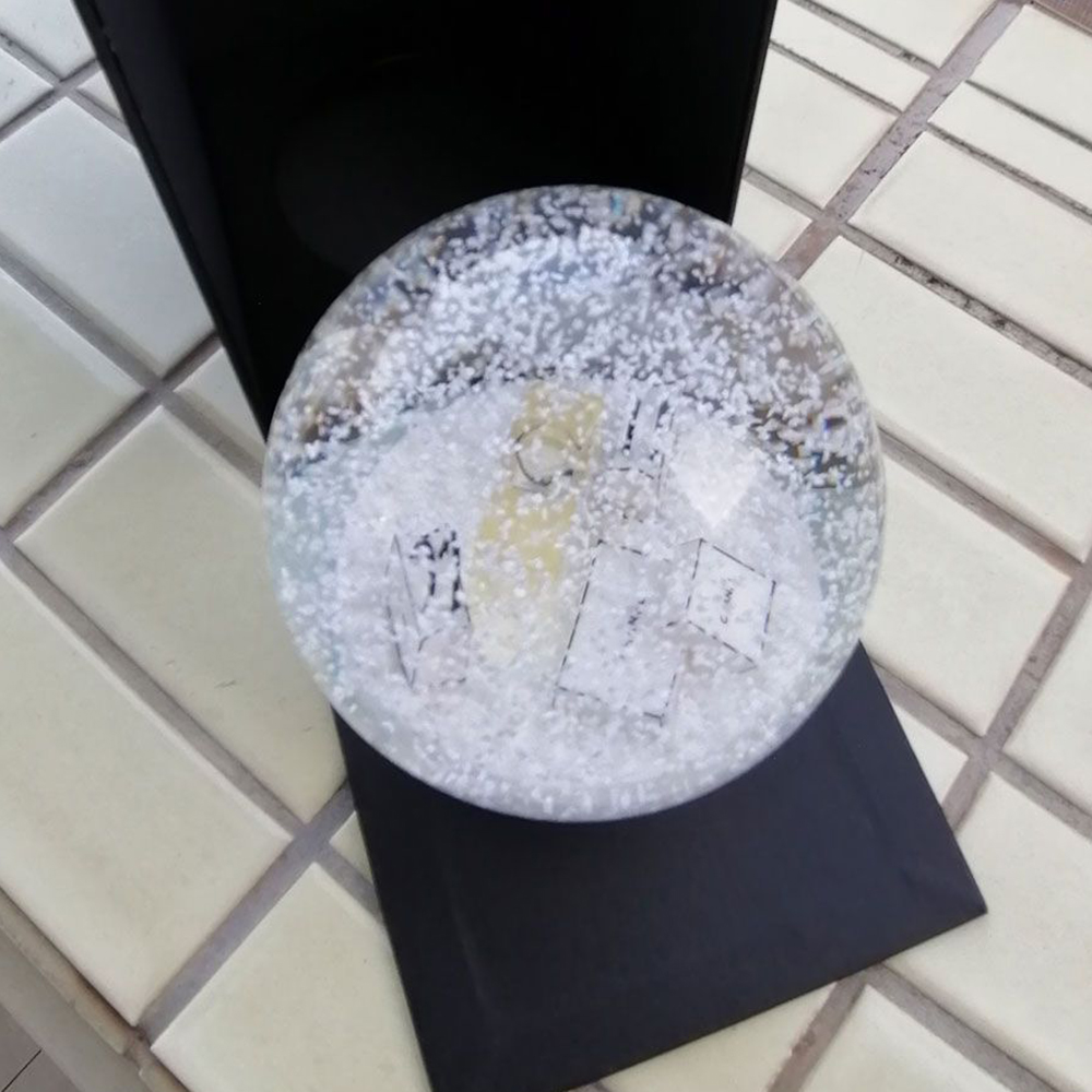 CClassics Golden Snow Globe With Perfume Bottle Inside Snow Crystal Ball for Special Birthday Novelty Christmas VIP Gift with Gift Box