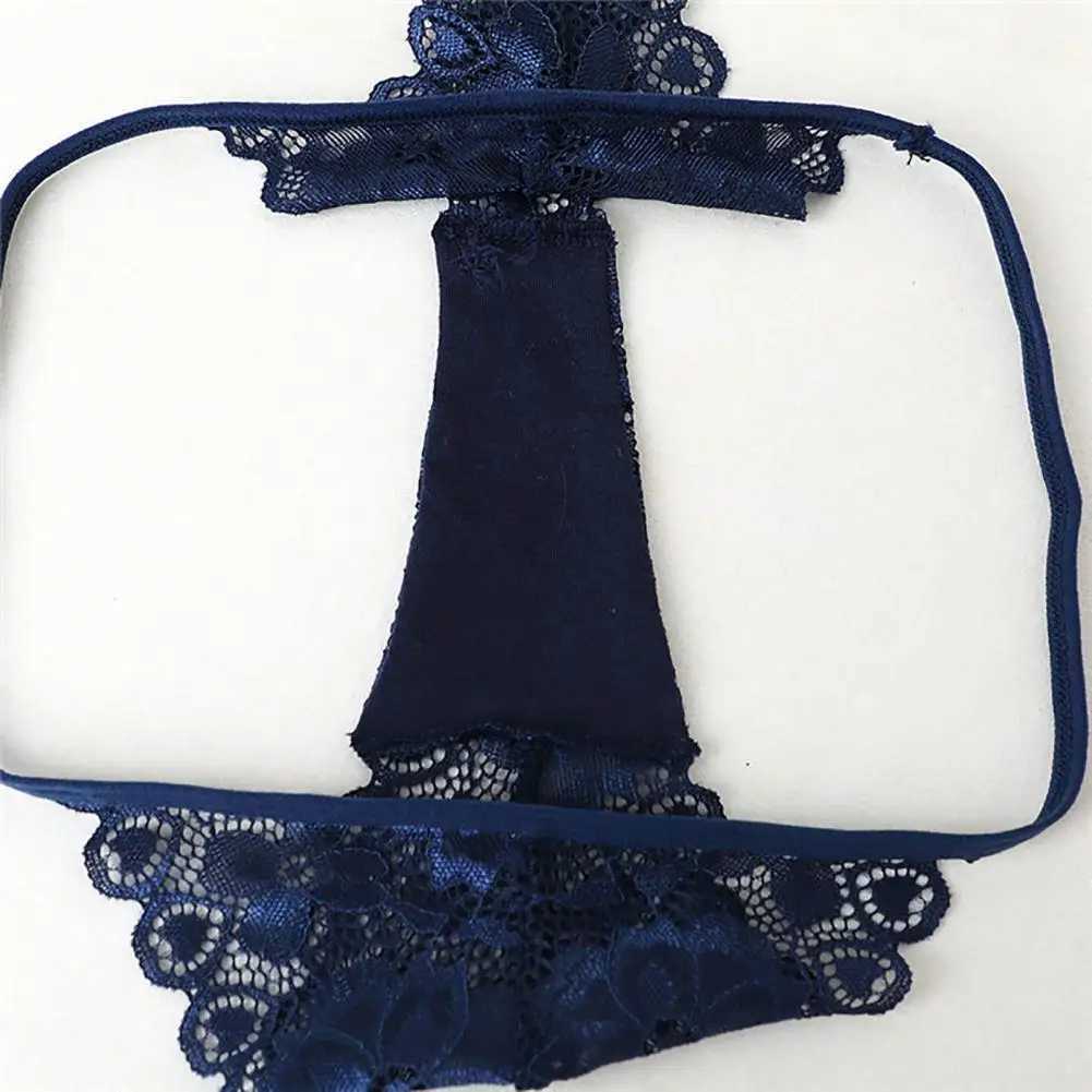 Summer Panties Women Low Rise Cotton T-Shape Panties Crochet Lace Hollow Out Breathable Thong Women Briefs ThinXJ250103