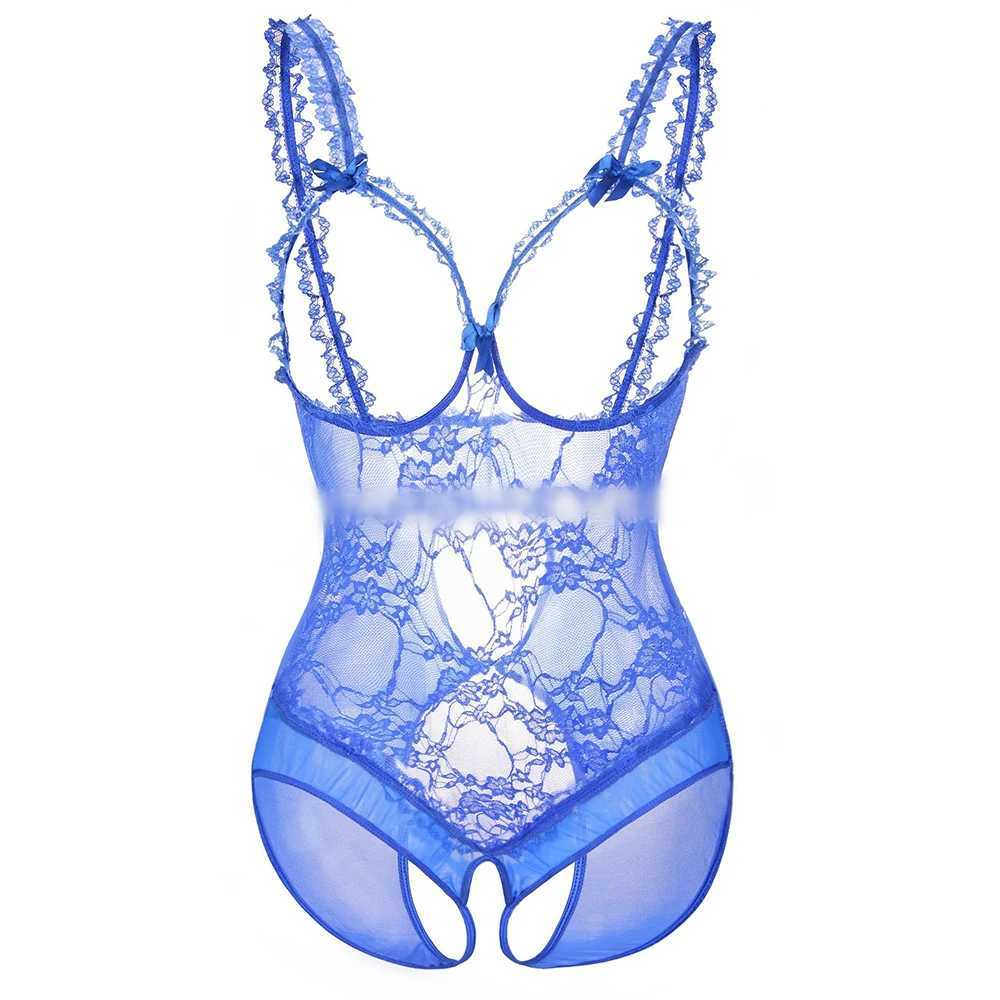 S-6XL Hot Sex Lace Underwear Womens Sexy Hollow Underwear Pornographic Dress Open Bra Crotch Sexy Underwear Teddy Plus Size Pornographic Sex W250103