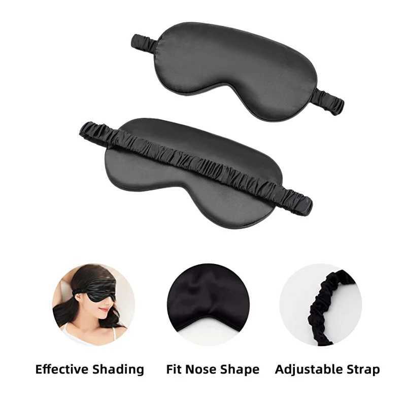 Eye Mask For Sleeping Silk Cover with Elastic Strap Effective Shading Blindfold for Women Men Travel Eyepatch Relax EyeshadeXJ250103