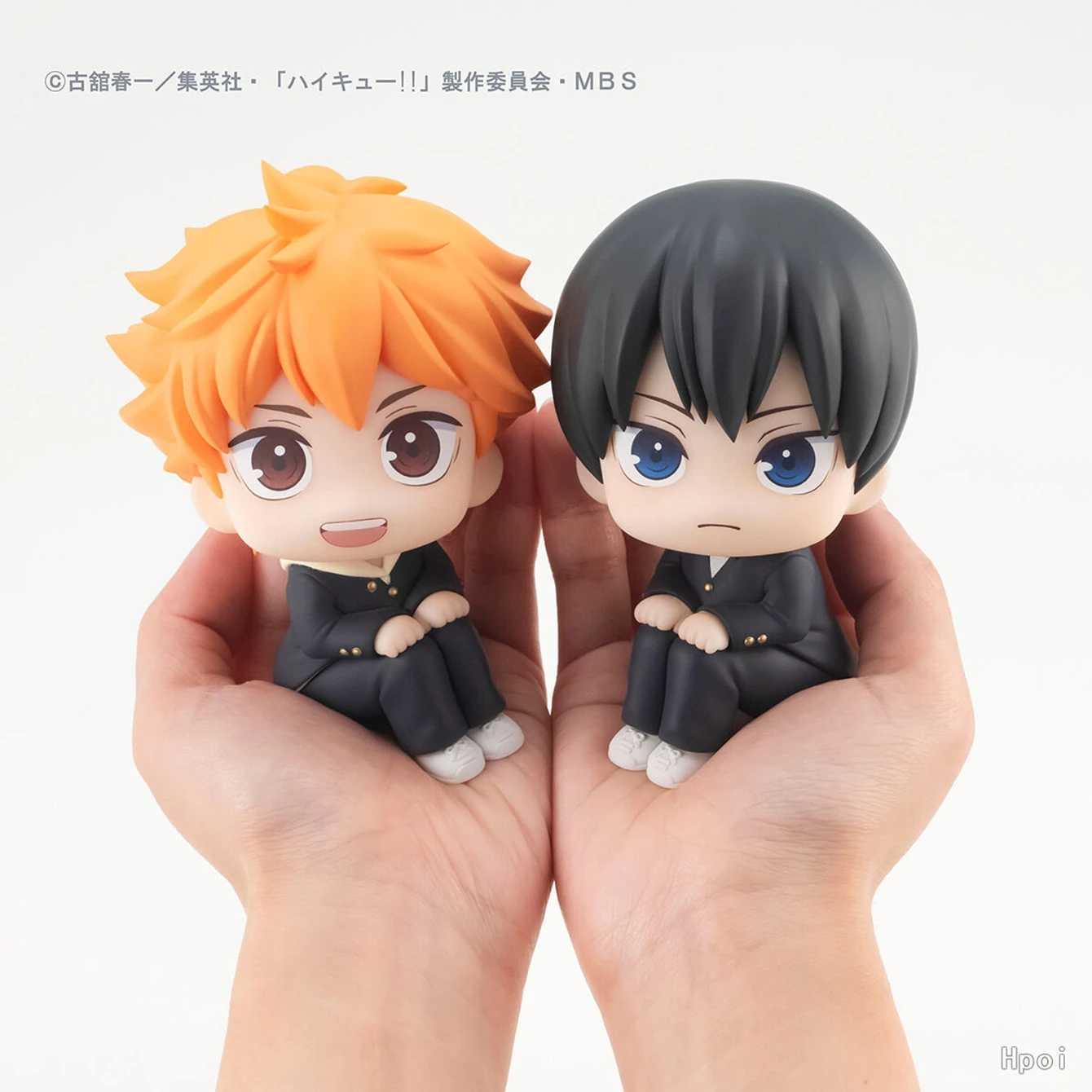 9cm Haikyuu!! Anime Figure Look Up Shoyo Hinata Action Figure Q Version o Kageyama Figurine PVC Collection Model Doll ToysXJ250103