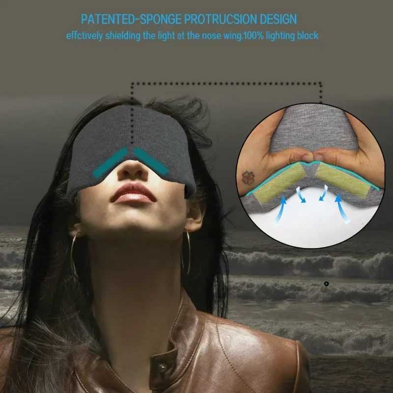 Travel Eyepatch Sleeping Eye Mask Cotton Silk Sleep Mask Blindfold Eye Cover Eye Patch Women Men Soft Portable BlindfoldXJ250103