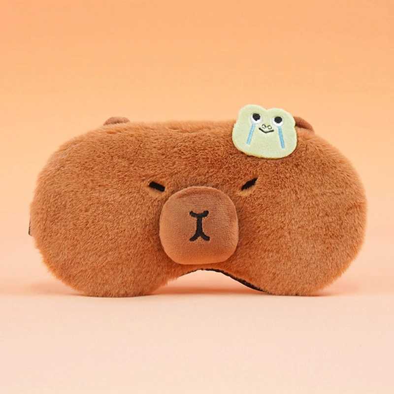 Cartoon P Capybara Sleep Mask Alleviates Fatigue Comfort Eyeshade Home Lunch Break Travel Sleeping Eye Mask EyepatchXJ250103