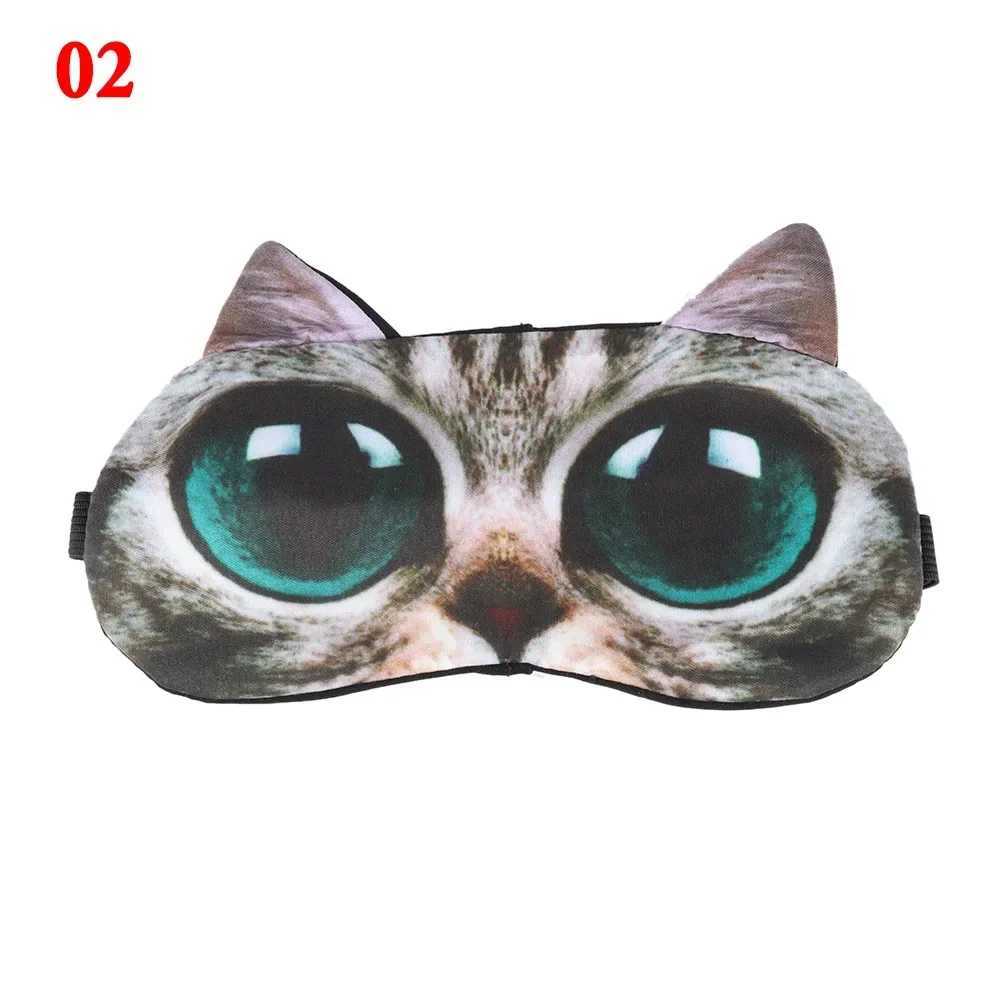 Cute Cat Dog Sleep Mask Eyeshade Cover Eye Mask Natural Sleeping Soft Blindfold Eyepatch Sleep Eyeshade Eye Cover 1pcsXJ250103