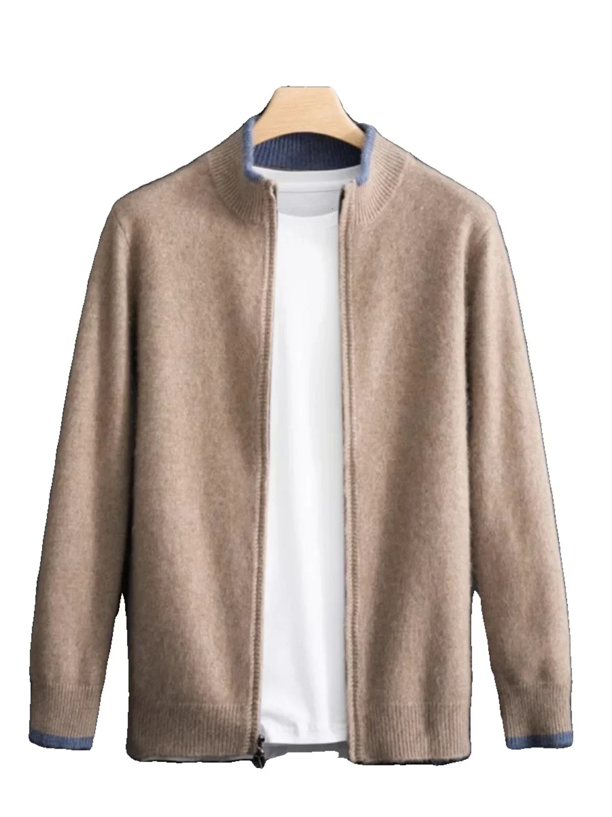 Men 2024 Autumn Winter Loose Cashmere Sweater Coats Mens Long Sleeve Cardigan Jackets Male Wool Business Knit Overcoats I06 241223