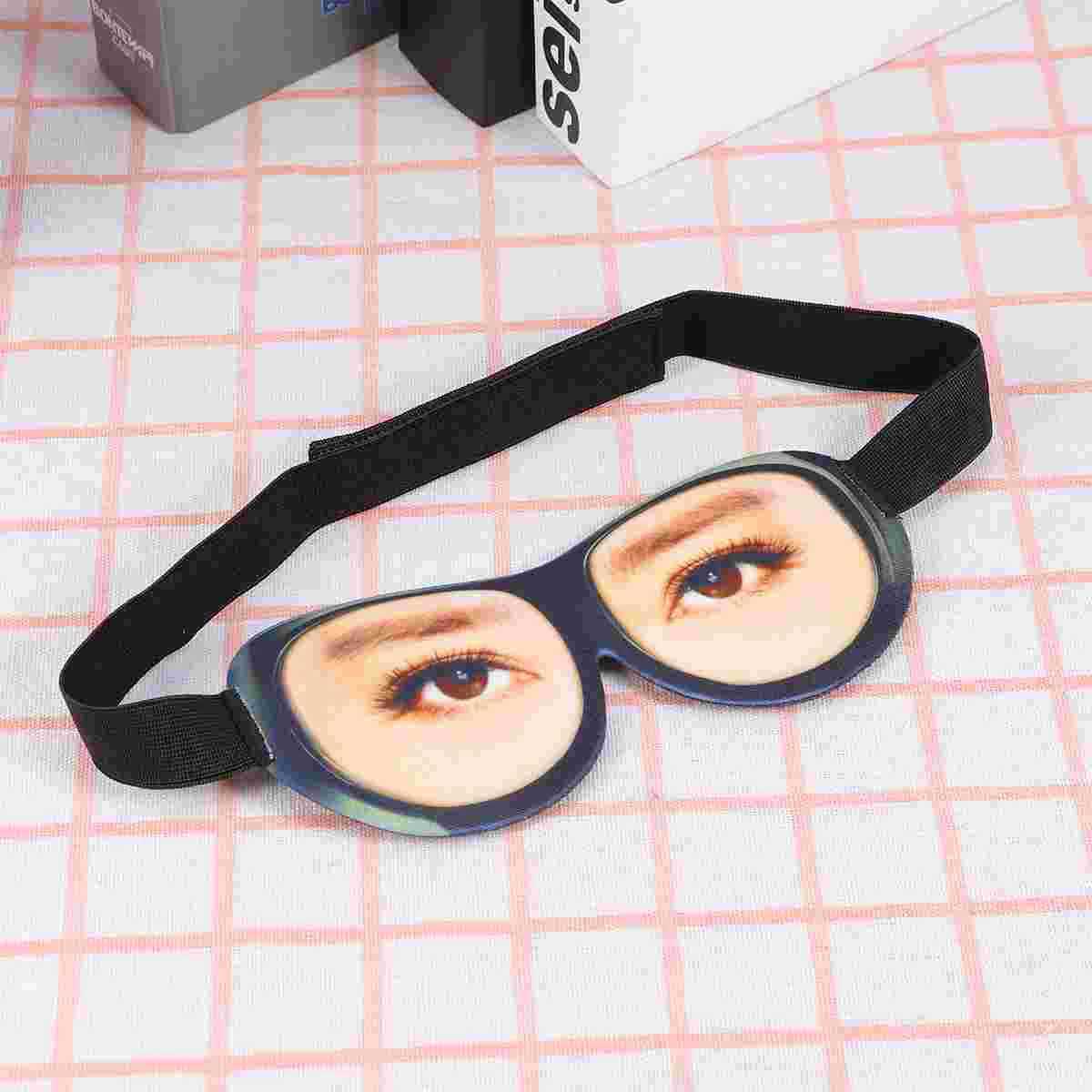 Creative Funny Glasses Eye Eyeshade 3D Steric Spoof Sleeping Eyeshade for Home Travel Outdoor Pretend to be GracefulXJ250103