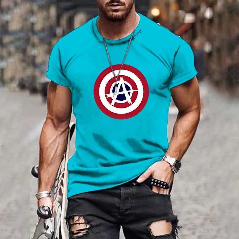 2024 New T-shirt Mens 3D Printed Pattern T-shirt Short Sleeve Retro Top Mens Round Neck ClothingXJ240102