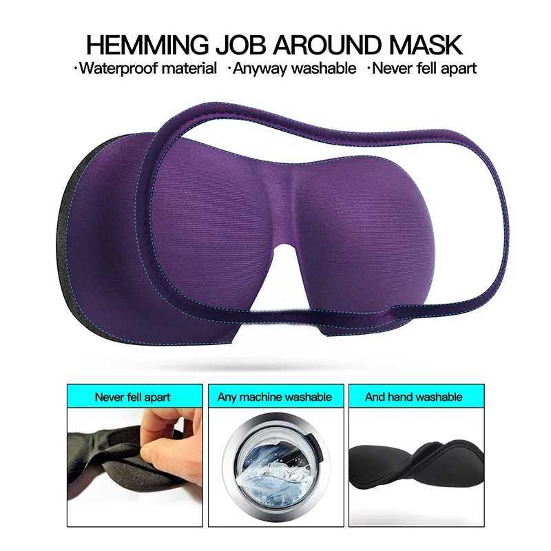 1Pcs 3D Sleep Mask Natural Sleeping Eye Mask Eyeshade Cover Shade Eye Patch Women Men Soft Portable Blindfold Travel EyepatchXJ250103
