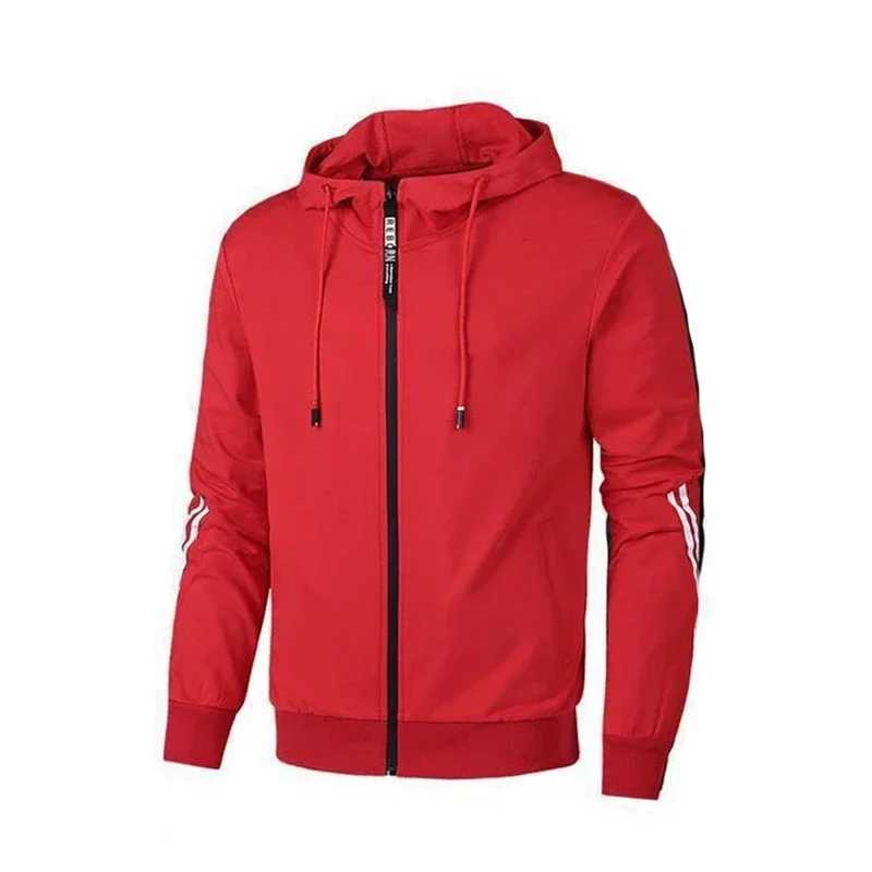 Mens Tracksuit fashionable and high-quality zipper hooded sweatshirt jogging sports casual clothing Versatile solid color jacket W250103