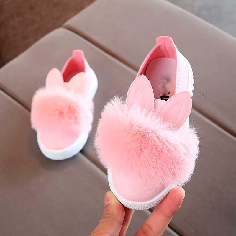 Childrens Shoes New Autumn Cute Rabbit Ears Baby Childrens Shoes Girl Princess Sports Casual Shoes Childrens Sports Shoes EU 21-30 M250103