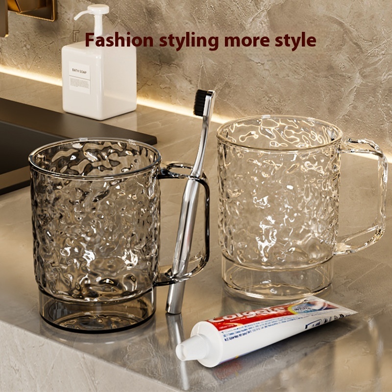 Glacial Pattern Toothbrush Cup Set - High-End Home Oral Care for Couples and Students