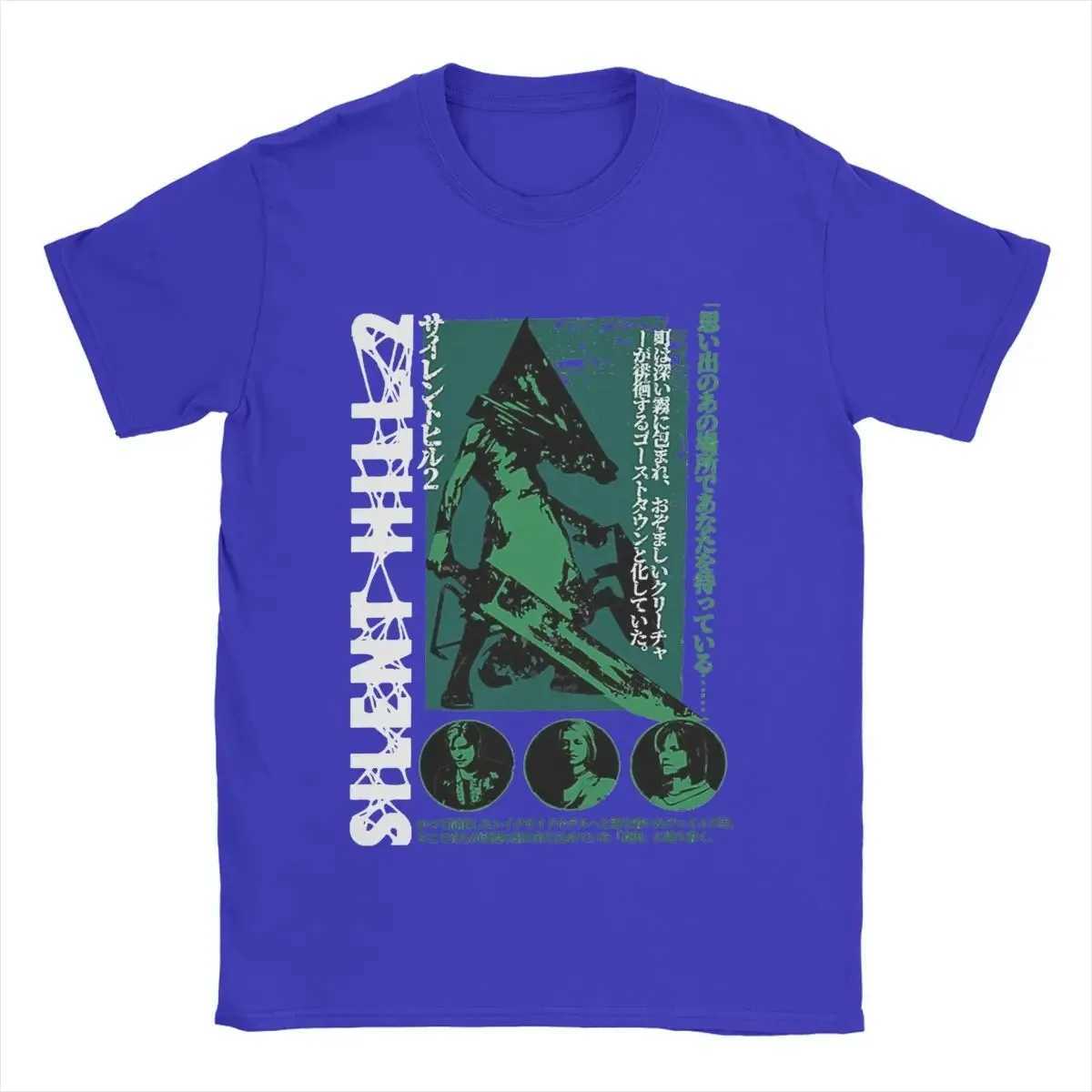 Mens Pyramid Head Silent Hill T Shirts Pure Cotton Tops Funny Short Sleeve Round Neck Tees New Arrival T-ShirtXJ240102