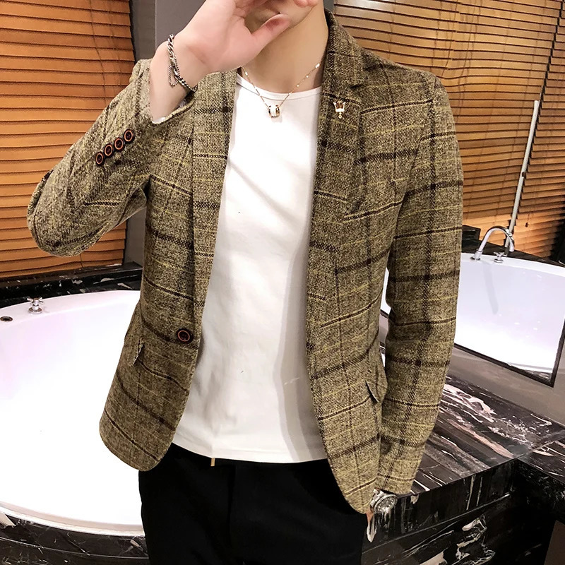 Mens Casual Flat Jacket Mens Linen Flat Business Self Culture Wedding Party Set Coat Size S-5XL 250102