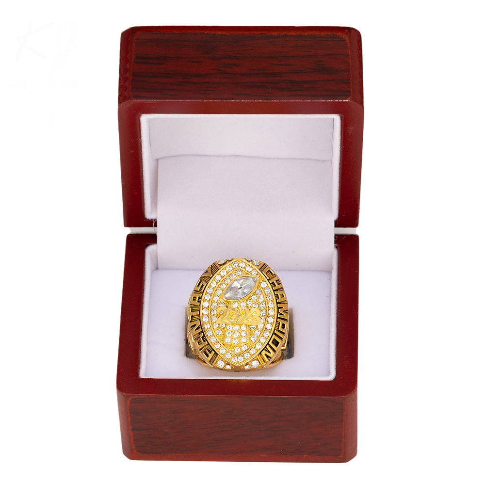 Customizable 2025 Fantasy Football Championship Ring with Team Name Engraving R250425