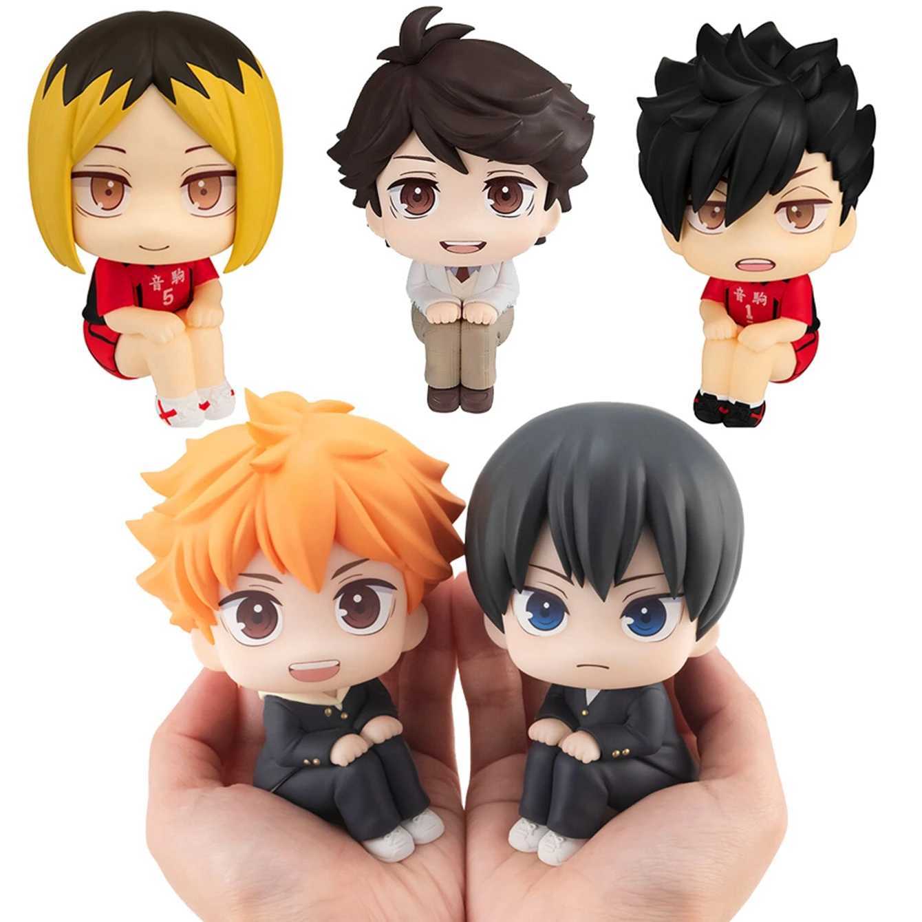 9cm Haikyuu!! Anime Figure Look Up Shoyo Hinata Action Figure Q Version o Kageyama Figurine PVC Collection Model Doll ToysXJ250103