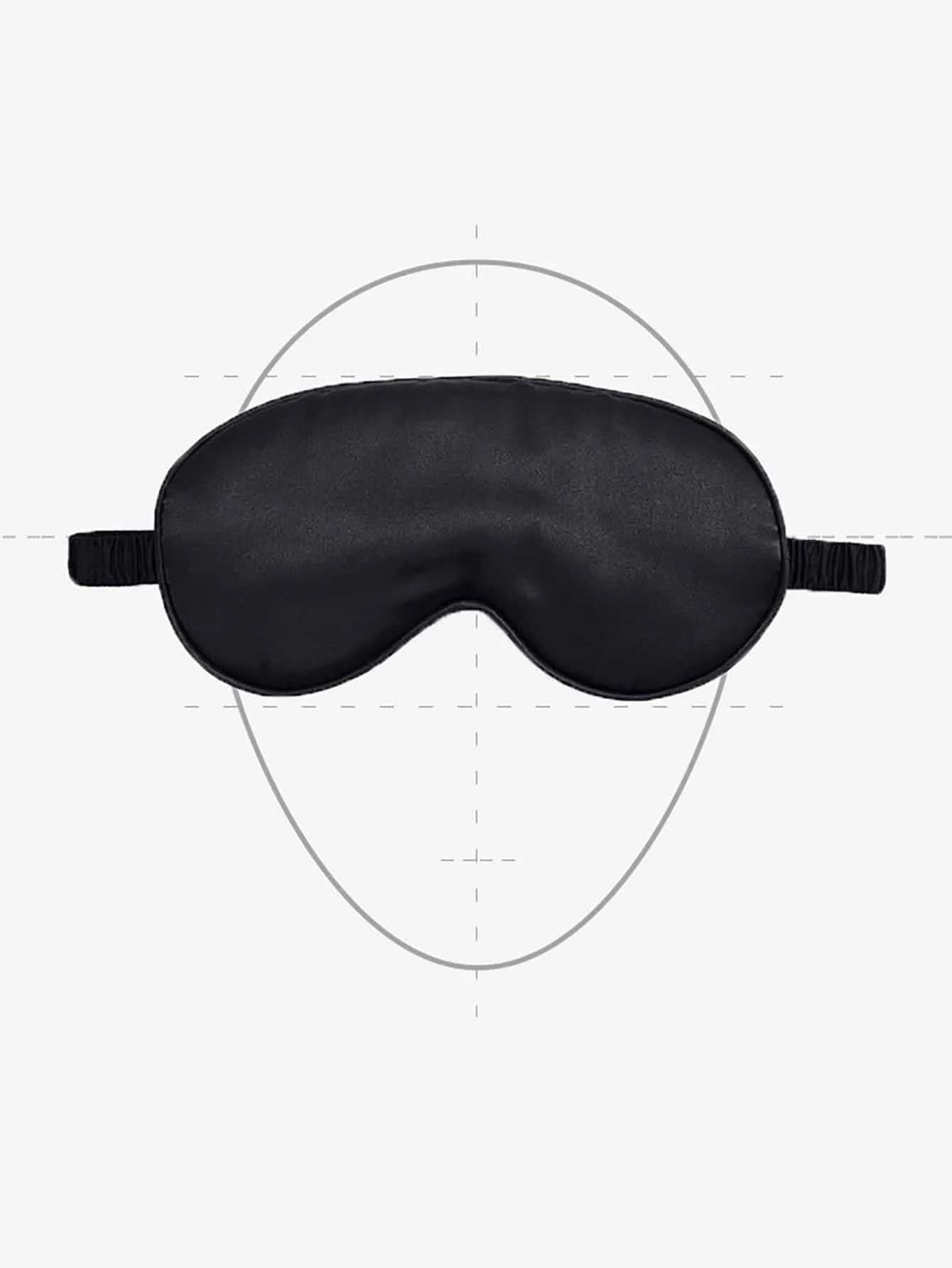 1PC-Double-Sided Artificial Silk Eye Mask Eye Shield Breathable Silk Eye Mask Bag Elastic Lunch Break Sleep ShadingXJ250103