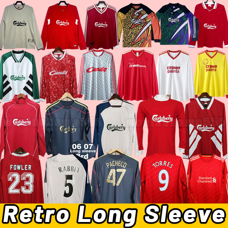 DALGLISH HESKEY LVP Soccer Jerseys Retro FOWLER GERRARD TORRES KUYT Football Shirt Long Sleeve Adult 06 07 08 11 12 85 86 89 90 91 93 95 98 00 1986 2006 2007 2008 2011 2012