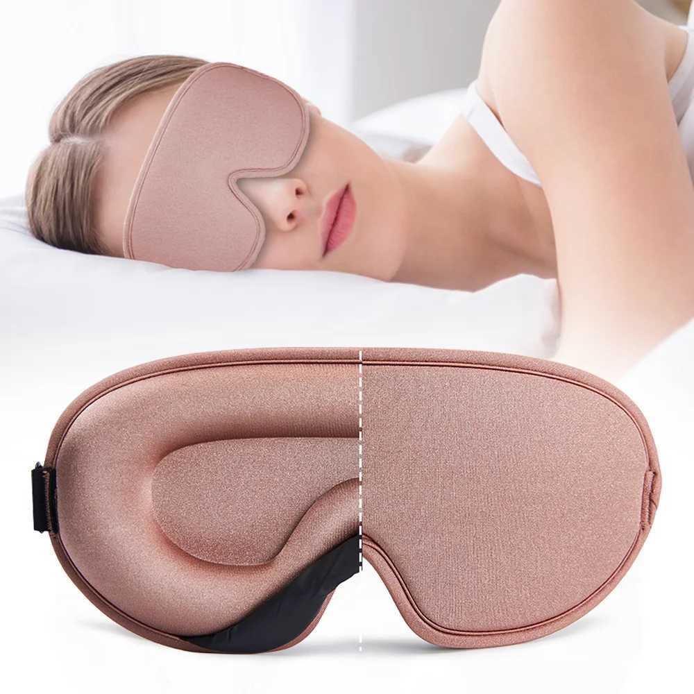3D Sleep Mask for Men Women Soft Smooth Sleep Mask For Eyes100% Blockout Light Eye Mask Travel Shade Cover Rest Relax SleepingXJ250103