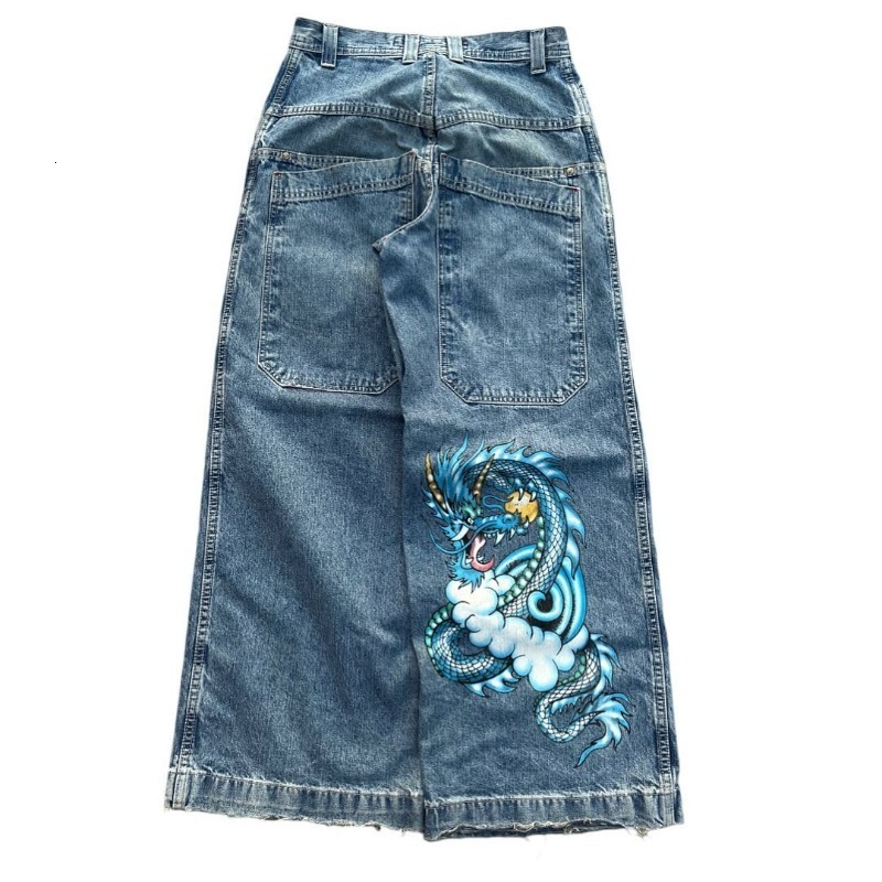 Y2K Jeans Vintage Embroidered High Quality Baggy Hip Hop Gothic Streetwear Haruku Men Women Fashion Wide Leg Jeans
