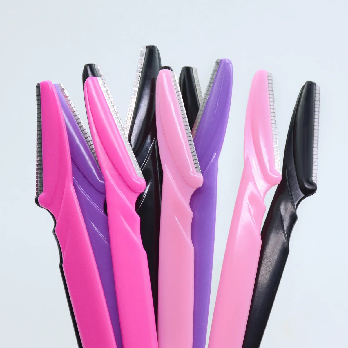 30Pcs/Bottle Eyebrow Razors With Container Facial Eye Brow Trimmer In Case Hair Removal Shaver Safe Blades Trimming Tools 241226