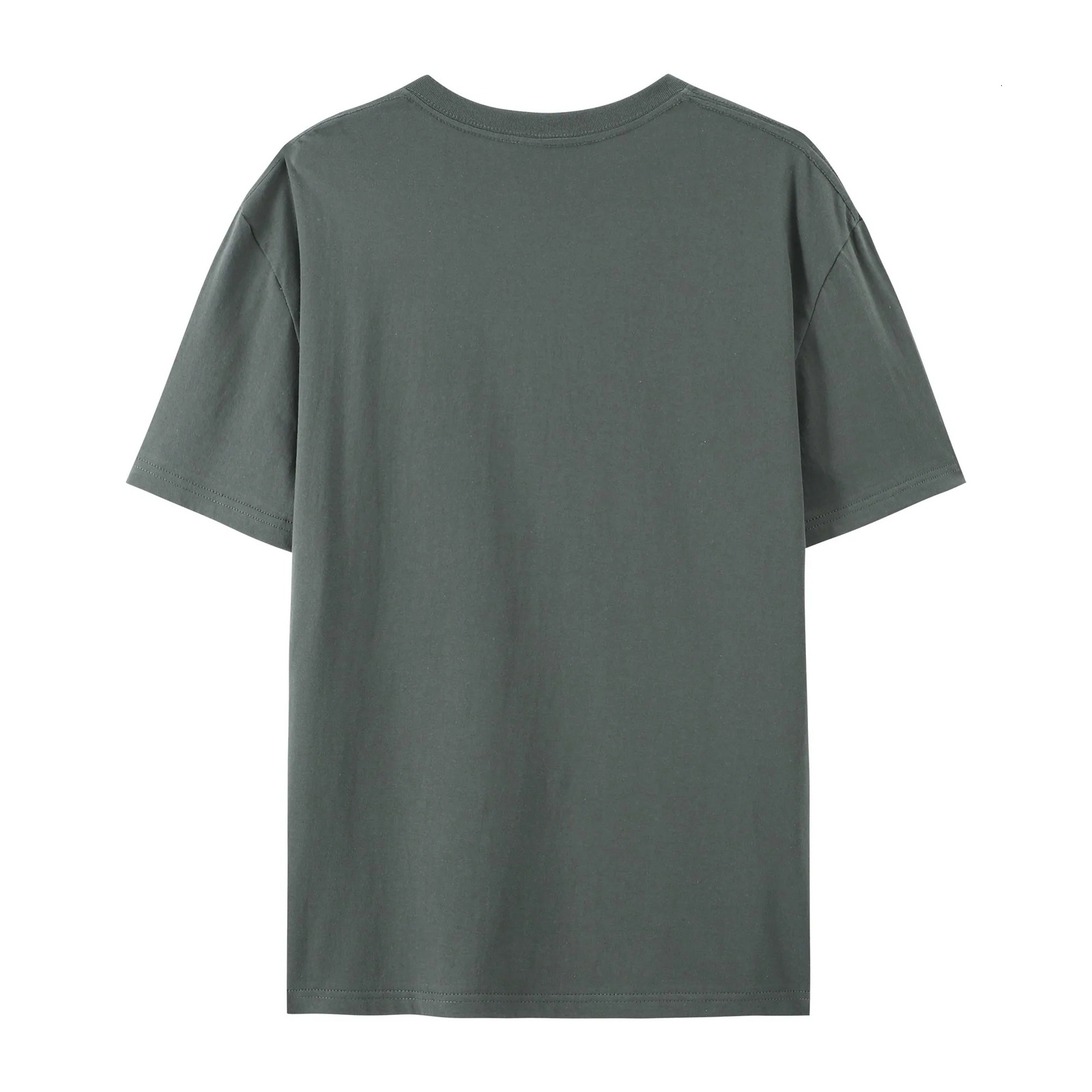 Men T-shirts White Black Short Sleeve Loose Round Neck Bottoming Shirts Trendy Casual Solid Color Pullover Tops Male Clothing 250102