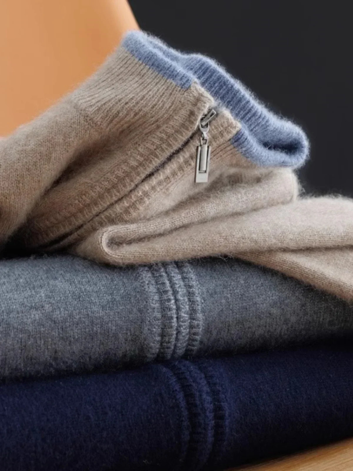 Men 2024 Autumn Winter Loose Cashmere Sweater Coats Mens Long Sleeve Cardigan Jackets Male Wool Business Knit Overcoats I06 241223