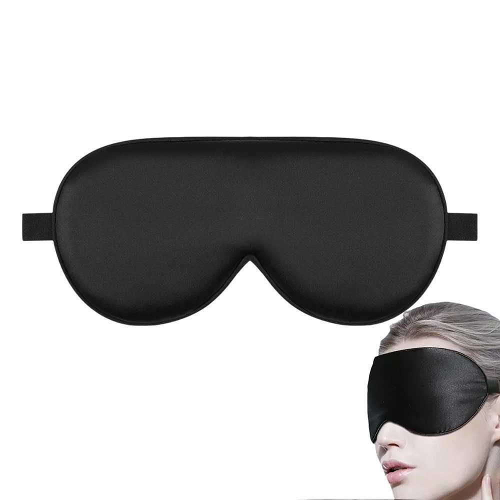 Silk Sleep Mask 100% Real Natural Pure Silk Eye Masks with Adjustable Strap for Sleeping Blocks Light Reduces Puffy Eyes GiftsXJ250103