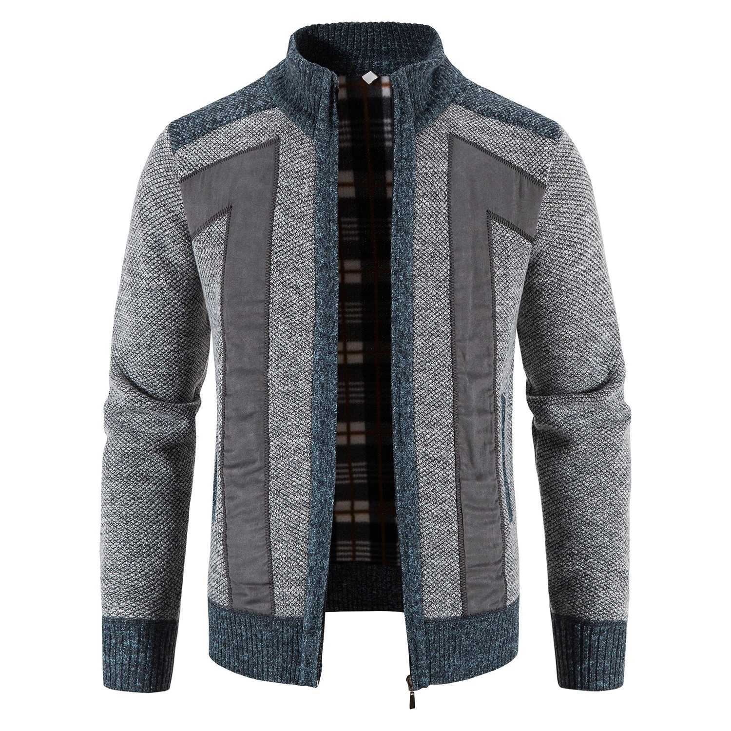 Autumn Spring Sweater Mens Open Zipper Turtle Neck Jacket Y2K Sweater Winter Hombre Cold Coat Knitted Jumper Sweater W250103