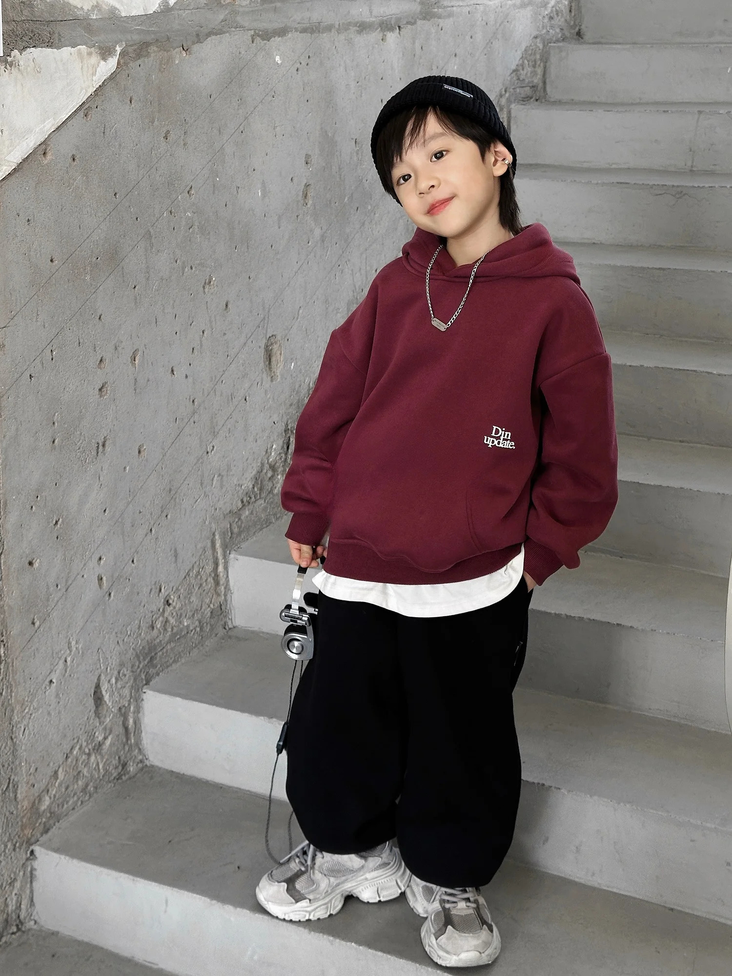 2024 Autumn Winter Kids Casual Hoodie Toddler Girls Boys Clothing Print Clothes Fashion Sweatshirt Childrens Clothing 241226