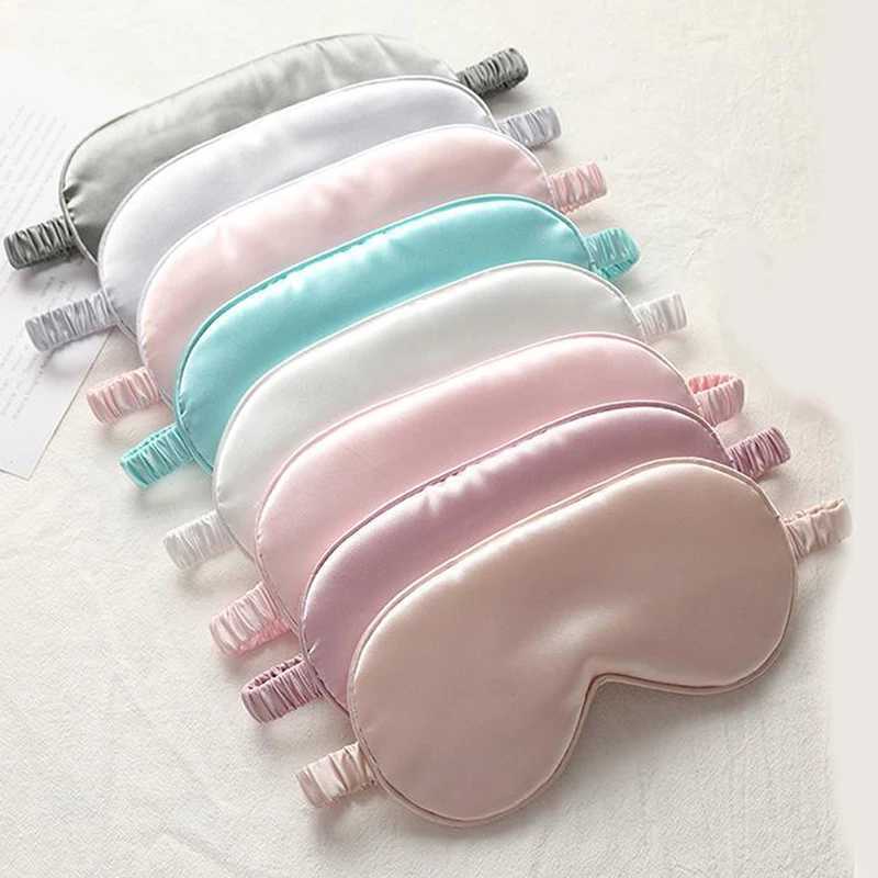 100% Pure Silk Double-Side Shading EyeShade Sleeping Eye Mask Cover Eyepatch Blindfolds Eyeshade Health Sleep Shield LightXJ250103