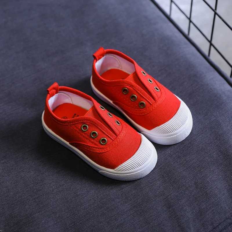 Childrens canvas shoes seasonal edition soft breathable simple Korean style casual shoes for boys and girls childrens fashion M250103