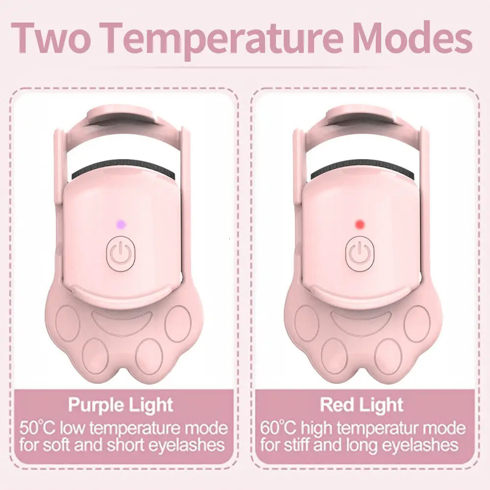 USB Rechargeable Portable Electric Heated Eyelash Curler For Lasting Styling Lash Lift Tool Intelligent Natural Curling 241226