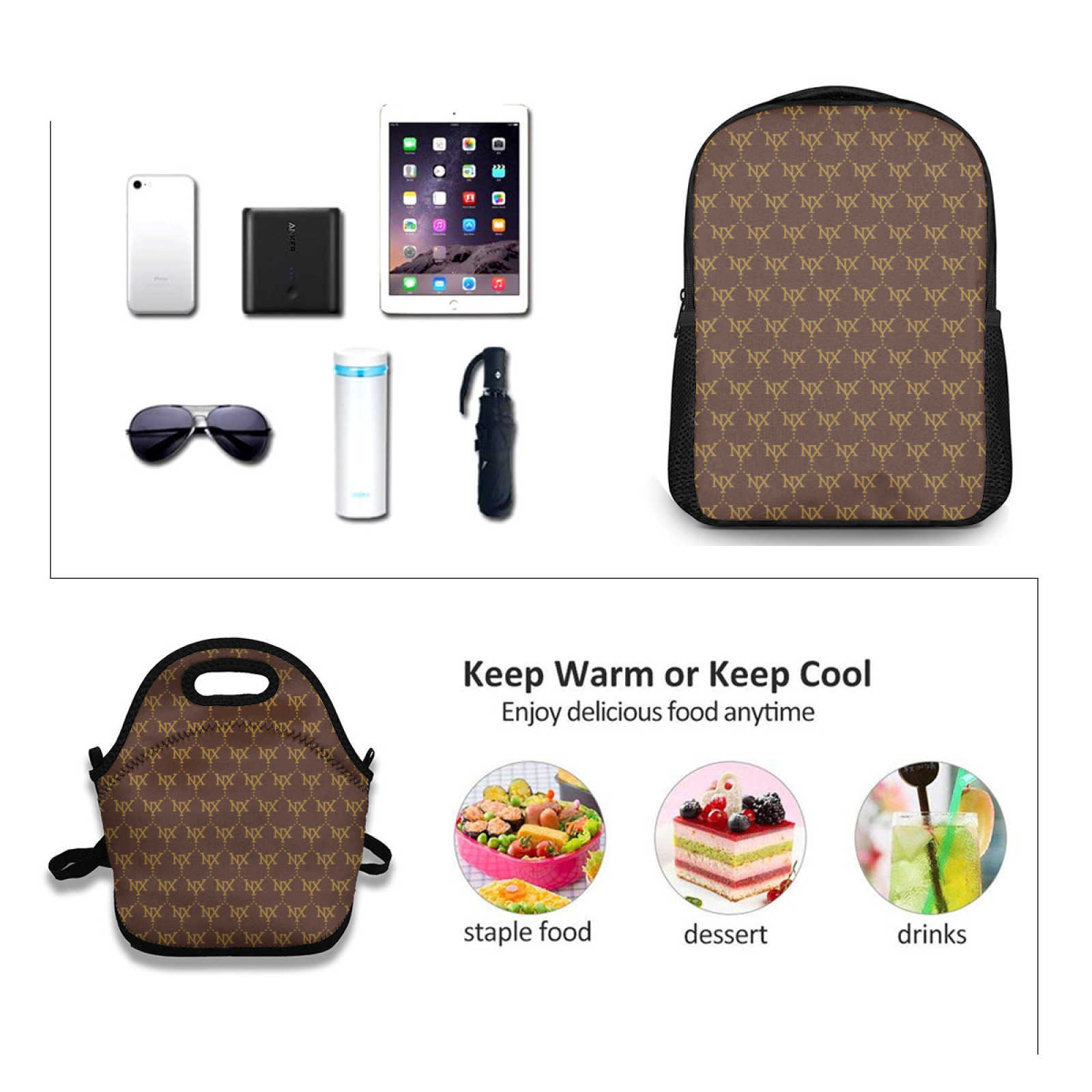 NXY Backpacks Bag Meal Package Suits Student Backpack Simple Fashion Large Capacity Oxford Backpack Short-term Travel Backpack College