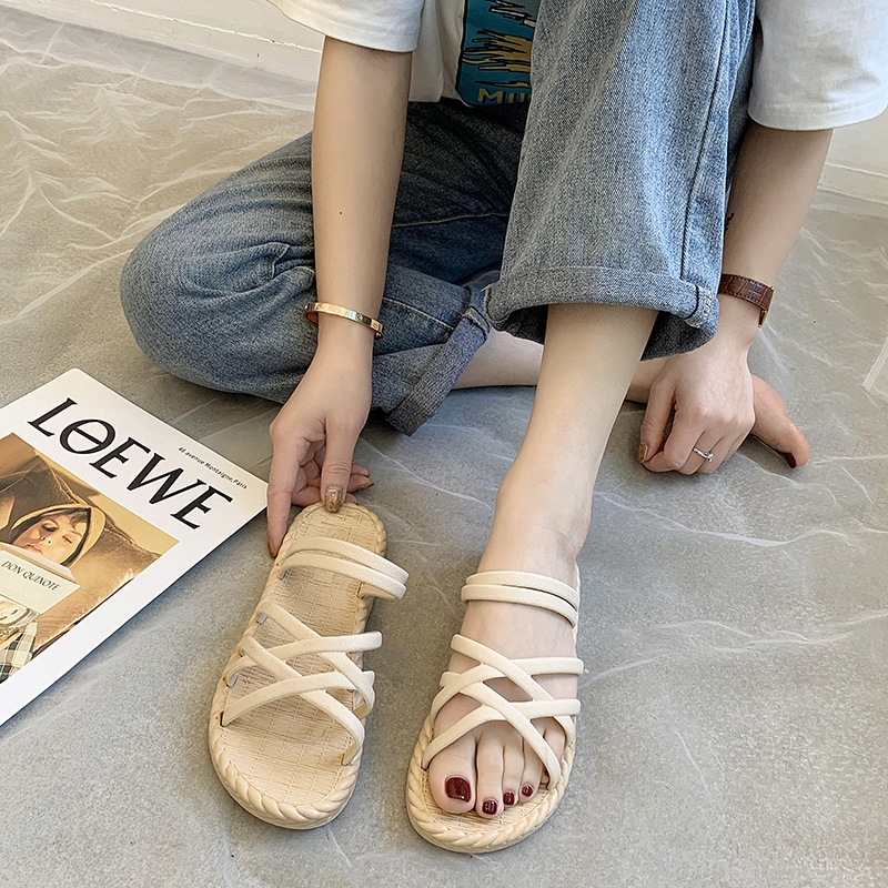 2025 S Fashion Designer New Free Shipping Flat Bottomed Beach Breathable Women Solid Color Green Size EUR For Womens Daily Wear