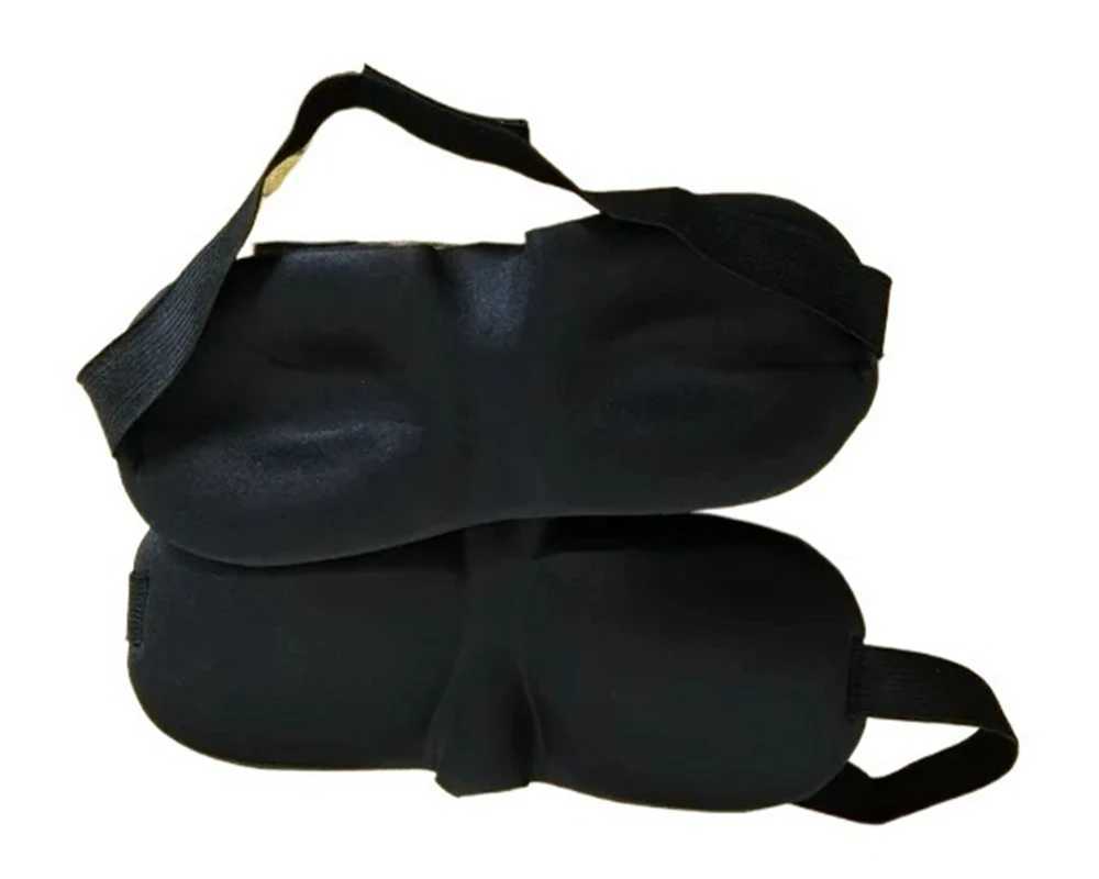 1pcs black 3D Memory Sponge Sleep Mask Travel Sleeping Eye Mask Sleeping Blindfold cache yeux masque de nuitXJ250103