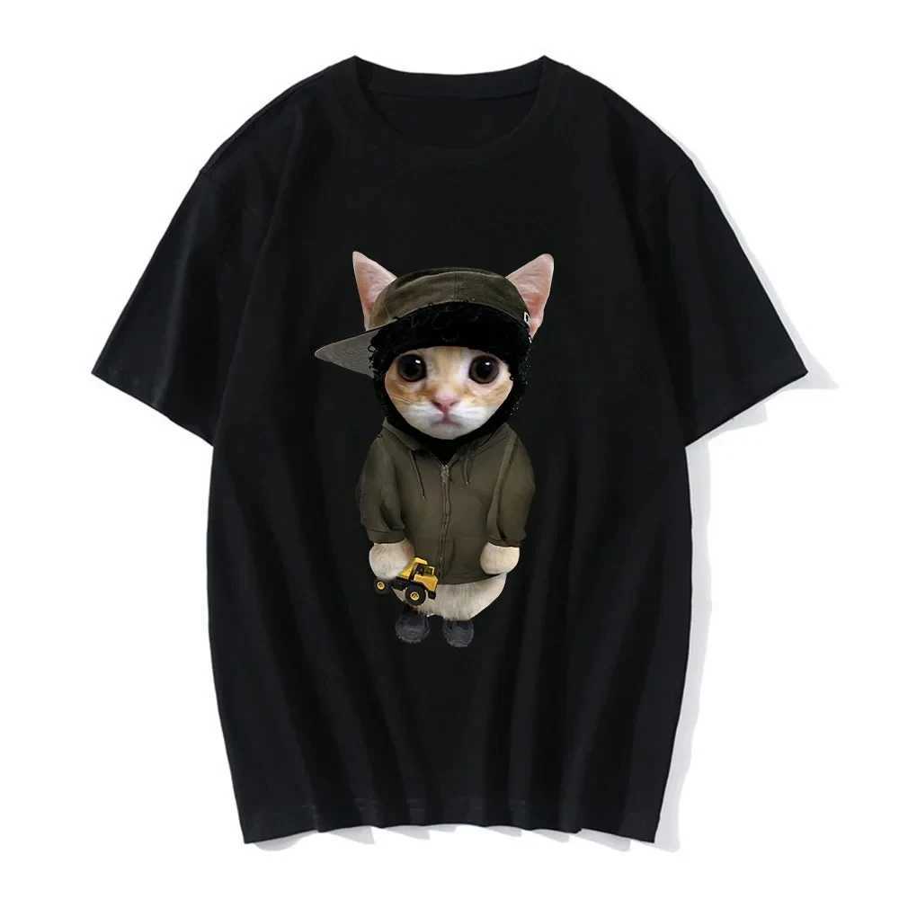 Men and Womens Funny Cat 3D Print Casual T-Shirt Summer Harajuku T Shirts Girl and Boy Fashion ClothesXJ240102