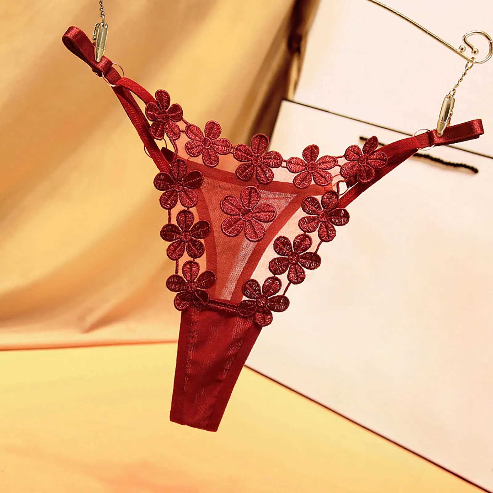WomenS Panties Lingeries For Woman Female Underwear Flower Breathable Mesh Adjustable Belt Ladies Plus Size UnderwearXJ250103