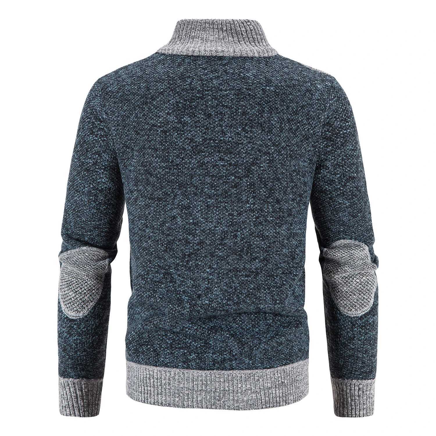 Autumn Spring Sweater Mens Open Zipper Turtle Neck Jacket Y2K Sweater Winter Hombre Cold Coat Knitted Jumper Sweater W250103