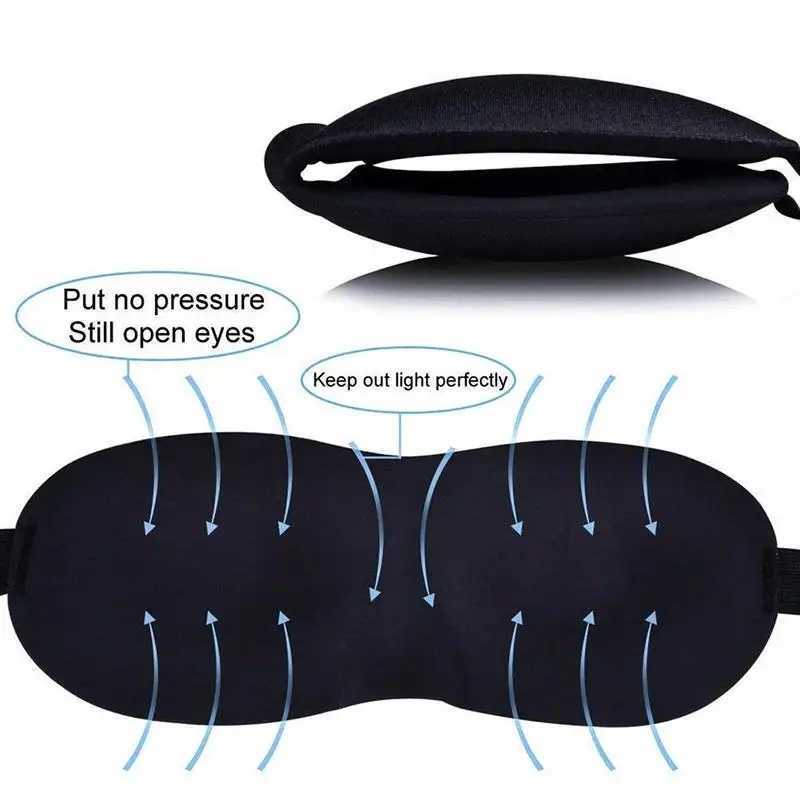 3D Sleep Mask Natural Sleeping Eye Mask Eyeshade Cover Shade Eye Patch Women Men Soft Portable Blindfold Travel Eyepatch 1PcsXJ250103