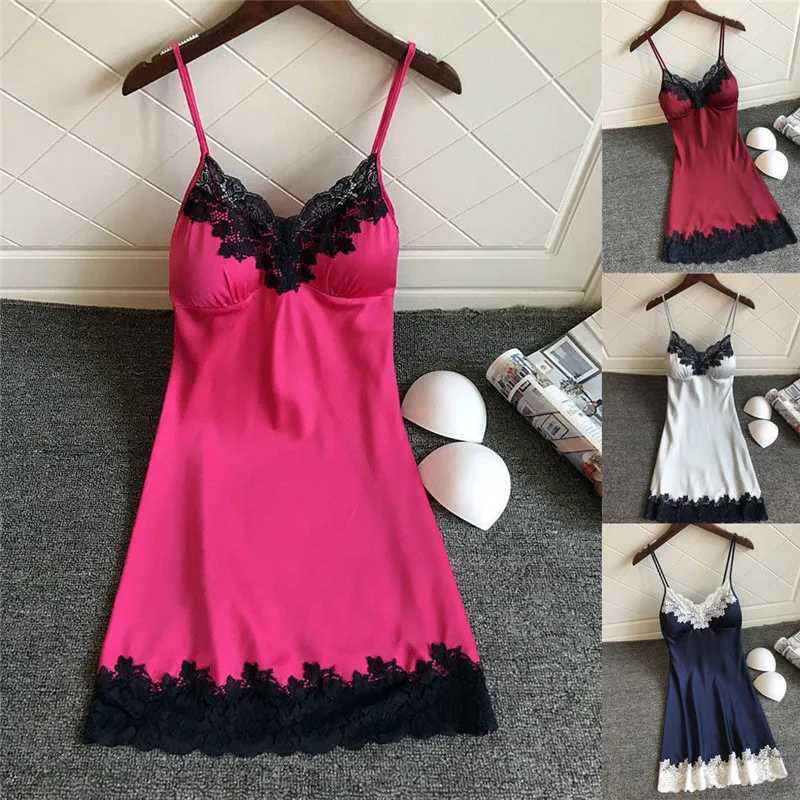 Womens sexy silk dress Babydoll lace lingerie with bathrobe pajama womens elegant sexy pajama womens bathroom W250103